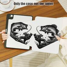 1 件装钓鱼图案翻盖保护套，带笔槽，兼容 iPad 10.9/10.2/Air 第五代/Pro 11/第十代/9.7/Air 2/iPad（第七代）/iPad（第八代）/iPad Air 4/5/iPad Pro 11/iPad 10.9 英寸（2022 年款），智能保护套，兼容 iPad Air 13 (M3 2025)/iPad Air 11 (M3 2025)/iPad Air 11 (M3 2025)/iPad 11 (A16 2025)，支持 S7/S8/S9/S6 Lite/S7+/S8+/S7FE/A7/A8/A9 - 彩色 - 查看 6