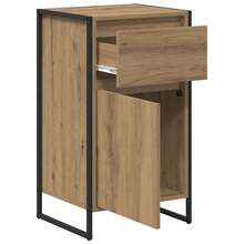 vidaXL Sideboard Kunsthandwerk Eiche 81 x 36 x 150.5 cm Holzwerkstoff - Gelb - Übersicht 5