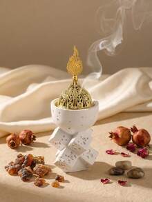 一套现代伊斯兰风格黑白香炉,树脂材质,简约设计,适用于各种场合,可作装饰、家居香氛、餐桌摆件、办公室、瑜伽馆、派对等,营造优雅氛围。也适用于寺庙装饰。这款香炉是节日、学生、毕业的理想礼物。 - 彩色 - 查看 3