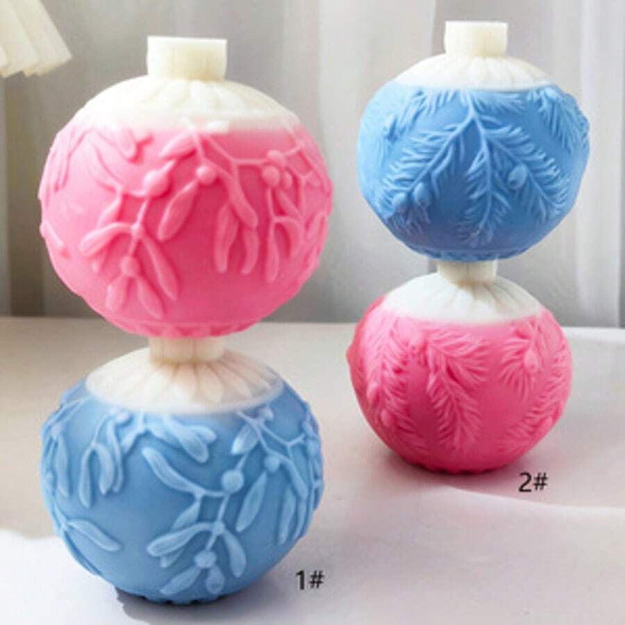New Willow Branch, Pine Needle Floral Ball DIY Handmade Fragrance Plaster Multifunctional Silicone Mold - White - View 1
