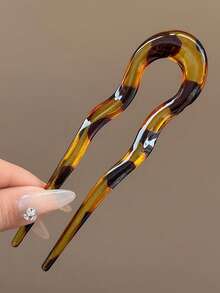 Bộ 6 kẹp tóc hình chữ U kiểu Pháp, kẹp tóc hình chữ U lượn sóng, kẹp tóc hình chữ U lượn sóng kiểu Trung Quốc mới dùng cho búi tóc, phù hợp với búi tóc xoắn ốc, màu vân rùa, phụ kiện tóc nữ thời trang, linh hoạt, kẹp tóc, ghim cài tóc kiểu Pháp, phụ kiện đội đầu, ghim tạo kiểu tóc. - Nhiều màu - Xem 15