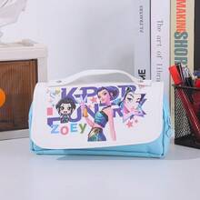 Mattel Large Capacity Witch Hunting Kpop Themed Pencil Case, Cartoon Stationery Storage Bag - Multicolor - View 3