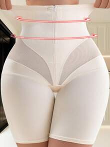 High Waist Slimming Shorts, Powerful Tummy Control, Butt Lifting, Body Shaping, Waist Cinching - Apricot - View 2