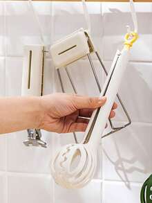 1 pieza Separador de huevos de cocina multifuncional, pinza para fideos, batidor, cuchara mezcladora, cuchara para huevos, cuchara para fideos, pinza para alimentos - Multicolor - Ver 5