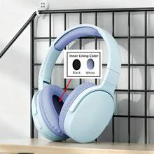 1pc Retro Wireless Headphones, Over-Ear Wireless Sports Headphones, Wireless Stereo Headphones With Vintage Design For Women, Deep Bass Wireless Gaming Headset Compatible With Apple And Android Phones, 360° Surround Sound, Ergonomic Design, Lightweight And Comfortable, Great Gift - Multicolor - View 19