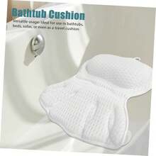 Almohada de Baño Ergonómica con para y Espalda Cojín Lavable y Antideslizante para Bañera para Relajación Casa - 1 - Ver 4