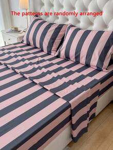 四件套床上用品，易于打理，柔软亲肤，包含1张床单、1张床笠、2个枕套，透气舒适，让睡眠更安稳，简约风格，是送给父母和朋友的绝佳礼物。 - 彩色 - 查看 6