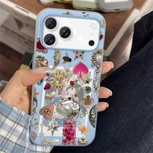 Sun For  17 17AIR 16 16E 15 14 13 12 11 Pro Max Plus Multicolor Two-in-  One Jelly Case with Soft Rubber Frame and Hard Back Panel, Skin-friendly   and Shockproof. - EHYGDK-Azul-BDDSEYsun - Ver 5