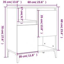 vidaXL Sideboards 2 Stk. Sonoma-Eiche 60x35x70 cm Holzwerkstoff - Gelb - Übersicht 9