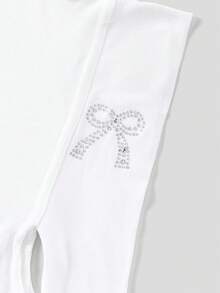 1件装女士纯色水钻蝴蝶结马来头巾，多功能百搭头巾，透气柔软头巾 - 彩色 - 查看 9