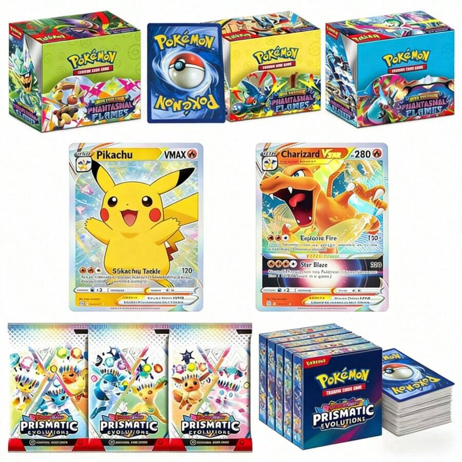 一盒36包宝可梦收藏卡牌，包含桌游卡牌、经典卡牌，适合派对和生日礼物。这些卡牌均为全新，包括游戏卡牌和限量版闪亮卡牌。包装袋随机。 - 彩色 - 查看 1