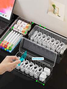 1 hộp đựng thẻ sưu tầm, chất liệu nhựa, có vách ngăn tháo rời, thích hợp để đựng thẻ ngân hàng, danh thiếp, thẻ game, thẻ PTCG, đồ trang trí Halloween. Hộp cũng có thể đựng phụ kiện tóc, trang sức, mỹ phẩm và các vật dụng khác. - trong suốt - Xem 9