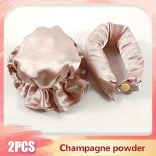 1套免加热卷发套装，包含免加热卷发器，适用于夜间造型和受损卷发，睡眠发带造型工具，免加热卷发 - 黑色 - 查看 6