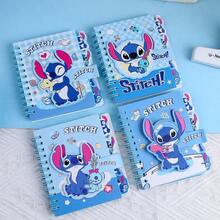 4pcs Stitch Themed Notebook Set - Mini Spiral Bound Blank Memo Pads, Office & Daily Use Notebooks & Stationery, Suitable For Rewards & Gifts - Square Coil - View 4