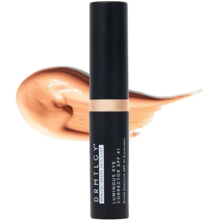 DRMTLGY Luminous Eye Corrector SPF 41, Under Eye Color Corrector For Dark Circles, Anti-Aging Tinted Eye Cream, Hydrating Eye Serum With Peach Undertone, Tan - ColorD - 查看 1
