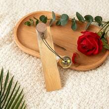 1 szt. zabytkowy drewniany dzwonek do drzwi | Mechaniczny dzwonek bez zasilania, ręcznie wykonana konstrukcja z litego drewna, styl rustykalny, odpowiedni do wystroju domu/biura/sklepu, klasyczny dzwonek do drzwi, odpowiedni do wejścia do domu, wystroju biura, wystroju wnętrz - Drewniany dzwonek do drzwi - Zobacz 5