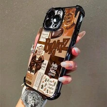 1 Stück, Schmetterlingskraut-Herzmuster, einfaches, stilvolles, quadratisches Handyhülle für iPhone 11/12/13/14/15/17/Air/Pro/Plus/Pro Max und Galaxy S22/S223/S84/S25/Ultra/FE/EDGE. Geeignet als Geschenk für Freunde oder Valentinstagsgeschenke. - Verschiedenfarbig - Übersicht 3