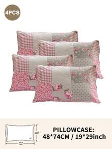 1pc/2pcs/4pcs Floral Print Pillowcase, Breathable Soft Comfortable, Envelope Closure Suitable For Bedroom Sofa Home Decor, Retro Style Bedroom Living Room Home Decor, Pillow Insert Not Included, Suitable For All Seasons - Multicolor - View 27