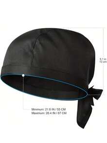 1pc Adjustable Adult Chef Hat, Unisex, Elastic Band, Reusable, Suitable For Kitchen, Cafe, Restaurant, Catering, Cooking Utensils And Accessories - Multicolor - View 2