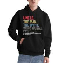 "LET ME ASK MY WIFE" - Men's Long-Sleeved Sweatshirt, Loose Fit, Suitable For Autumn And Winter Wear, Pullover. - Black - View 2
