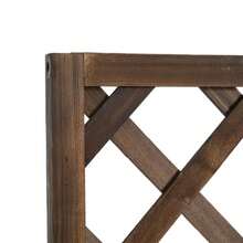 Raised Planter With Trellis, Wooden Planter 72.5 X 31.5 X 149.5 Cm, Ideal For Climbing Plants And Roses In The Garden. - Brown - View 7