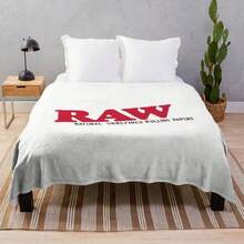 RAW Rolling Papers Throw Blanket Manga Weighted Bed Sleeping Bag Blankets - 黑色 - 查看 1