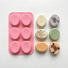 3pcs 6-Cavity Oval Silicone Soap Mold DIY Classic Handmade Silicone Mold For Bath Bombs, Craft Soap Making Supplies - 3 Pieces Of Rice Noodles - View 6