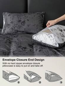 Bộ 1/2/4 vỏ gối in hình cây cỏ, thoáng khí, mềm mại và thoải mái, có khóa cài kiểu phong bì, thích hợp cho phòng ngủ, ghế sofa, trang trí nhà cửa theo phong cách cổ điển, lấy cảm hứng từ phòng ngủ, phòng khách, bộ đồ giường ngủ, không kèm ruột gối, phù hợp cho mọi mùa. - Nhiều màu - Xem 4