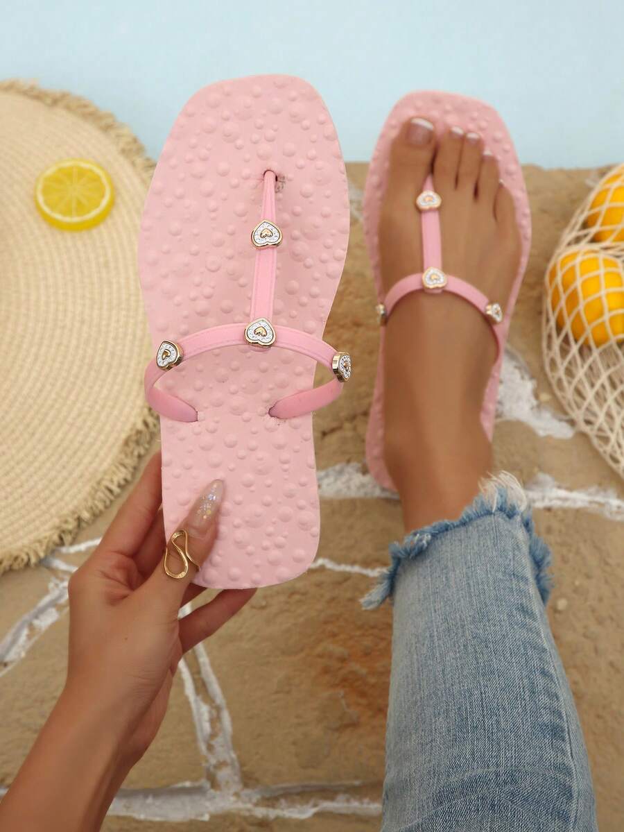 2026 New Beach Sandals, Summer Outdoor Beach Flip Flops - Pink - View 1