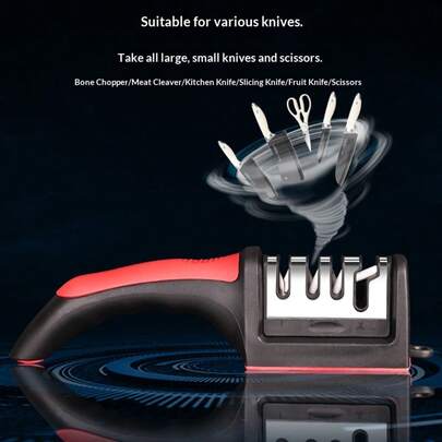 Multi-Function Handheld Knife Sharpener, Rapid Disassembly, 4-Stage/3-Stage Sharpening, Suitable For Home And Commercial Use