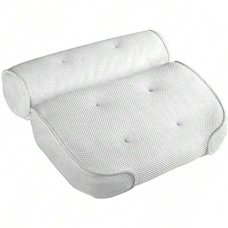 Milisten 1pieza Almohada para Bañera Ergonómica Ventosas Antideslizantes Cojín Compacto para De Cabeza y El Baño para Relajación y Decoración De Baños - 1 - Ver 1