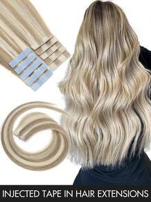 10pcs Seamless Invisible Clip-In Hair Extensions - Natural Straight Human Hair, Light Blonde Woven Extensions, Suitable For Caucasian Women And Men (12 Inch, 14 Inch, 16 Inch, 18 Inch, 20 Inch, 22 Inch), Seamless Blend, No Damage - Multicolor - View 15