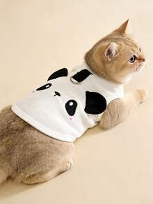 熊猫户外轻便背心一件，可爱熊猫图案，春夏服装，猫咪服装，狗狗服装，兔子服装，狗狗宠物配件，狗狗宠物用品，猫咪宠物用品，公狗服装，母狗服装，猫咪服装，狗狗配件 - 彩色 - 查看 5