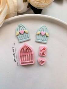 Romantic Flower Bouquet & Bird Cage Polymer Clay Cutting Tool Set, DIY Earrings And Jewelry Pendant Making Craft Tools - TH246 - View 12