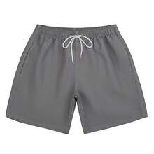 Men's Beach Shorts Men's 4-Inch Shorts Beach-Ready Splash-Resistant Shorts Essential Sports & Leisure Travel Pants - 深灰色130 - 查看 1