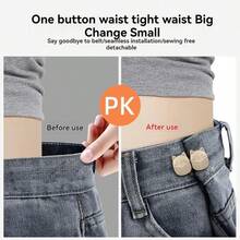 1/2/3/4 Pairs Cat Buckle Detachable Waist Cincher, No Sewing Denim Waist Shaper For Cats - Multicolor - View 2