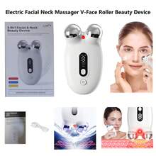 Electric Face Neck Lifting Machine Facial Massager Roller V-Face Roller Massager Beauty Device 450mAh - Multicolor - View 2