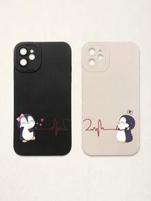 2个企鹅情人节图案相机镜头保护壳，兼容 17、Air、17 Pro、17 Pro Max、16 Pro Max、16 E、14/13、12、11 Pro Max、XS Max、X、XR、8、7、6S、Plus、Mini以及Galaxy A13 5G、S21 FE5G、A15、A21S、A34、A12、S21、S25，防震手机壳，适合作为生日礼物送给女朋友、男朋友或自用，国际版，非国内版。 - 彩色 - 查看 28