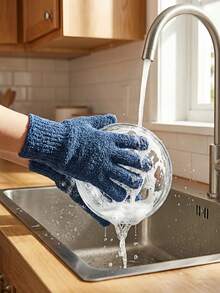 1/5/7 Pairs High-Quality Colorful Kitchen Dishwashing Gloves, Time-Saving & Effortless Cleaning, Anti-Slip , Multifunctional Gloves {Random Color - Multicolor - View 6