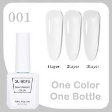 1 Bottle 15ml Milky Jelly Nude Color Gel Nail Polish, Transparent, Translucent Pink Gel Manicure Set, Suitable For Nail Salons And DIY Home Manicure, 58 Colors Gel Nail Polish Nails - Multicolor - View 24