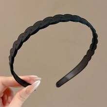 1件装 2025新款黑色隐形发带，男士可水洗防滑齿状发圈，男士发夹 - A - 查看 10