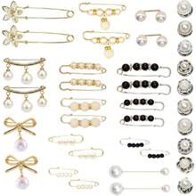 Broches Para Ropa Mujer, 36 Piezas Con Strass, Prendedores Para Ropa Mujer, Kit De Accesorios De Moda Para Blusas, Vestidos Y Fiestas, Ideal Como Regalo,41163226 - Multicolor - Ver 1