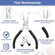 Euuztu 10 Pieces Jewelry Pliers Tools Set, Jewelry Making Tools Include 8 Pieces Pliers, Jump Ring Opener, Tweezers Wire Wrapping, 3D Printing Projects And Other Projects - Set Of 8 - View 3