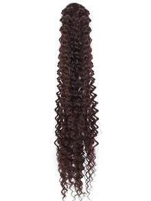 Synthetic Curly Drawstring Ponytail Long Kinky Curly Ponytail Organic Chip-In Hair Extension Orange Rubber Band Pony-Tail - Multicolor - View 13