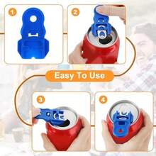 6 PCS Can Opener And Covers For Soda  Can Opener Tab Colorful Cans Tab Cover Plastic Drink Protector Portable Manual Easy Leakproof Soda Top Ring Openers Tool For  Beer - / - View 3