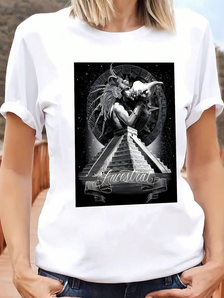 Mayan Calendar Art By D Gonzales DGA T Shirt XX-Large Black_2676_t1 - 黑色 - 查看 1