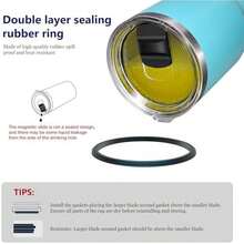 20 Oz Tumbler Lid, Replacement Lids Compatible For  20 Oz Tumbler, 10/24 Oz Mug And 10 Oz Lowball, Spill Proof Cup Lids Covers With Magnetic Slider Switch, - / - 查看 6