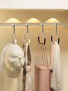 1/2/4/10pcs Random Colors Cap Storage Organizer, Dormitory Wardrobe Interior Hanging Cap Rack, Multifunctional Hat Display Holder - Multicolor - View 5
