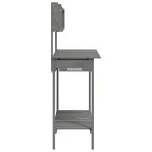 vidaXL 147,5x44x139,5 Cm Massivholz Tanne Pflanztisch Mit Waschbecken - A - View 8