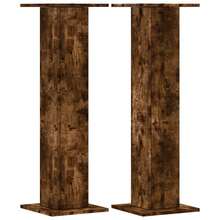vidaXL 2 Stück Pflanzenständer Aus Räuchereiche, 30x30x95 Cm, Holzwerkstoff - A - Voir 2